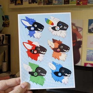 Protogen Collage 5x7 Art Print
