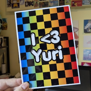 Me encanta Yuri, impresión artística de 5 x 7