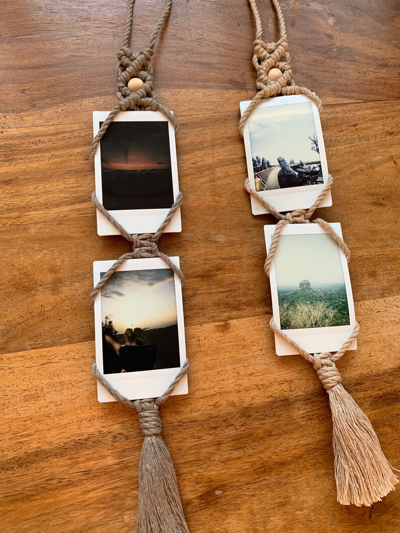 Macrame Polaroid Hanger Macrame Photo Hanger Polaroid Etsy