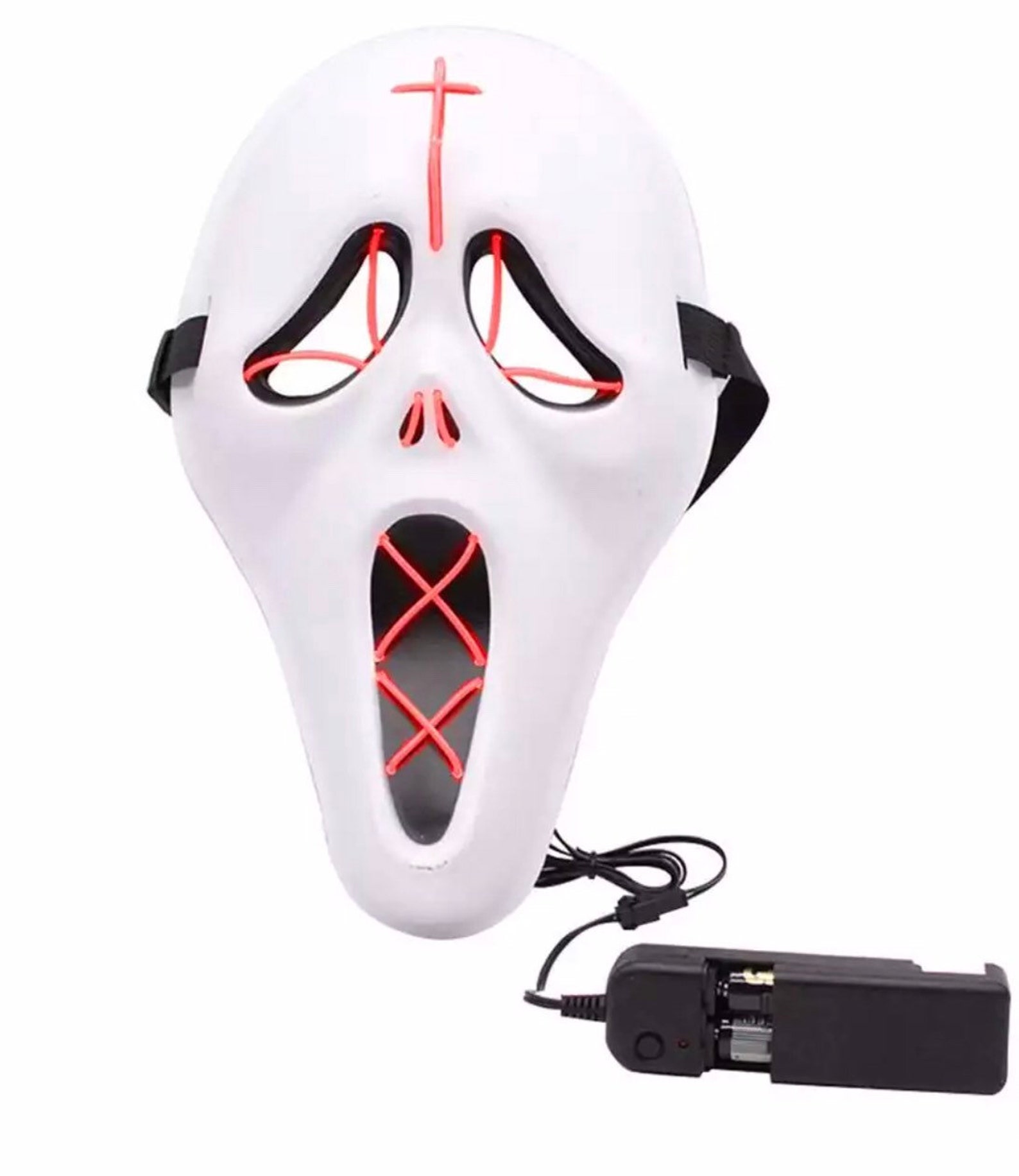 Light up Scream Neon mask for Halloween party in Haunted house Etsy