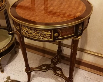Louis xvi parquetry side table