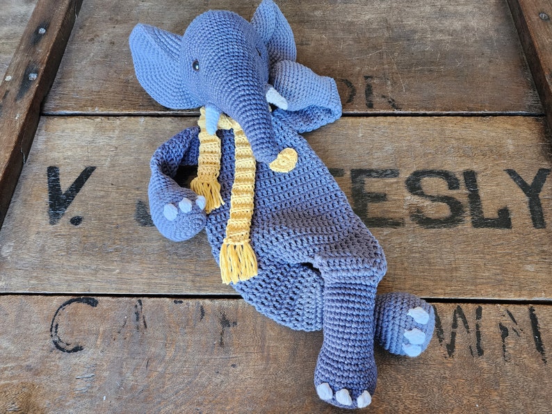 Crochet Pattern: Eddy Elephant, Melly Teddy Ragdoll, cute amigurumi elephant, easy to make elephant lovey, elephant snuggler image 10