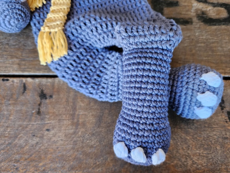 Crochet Pattern: Eddy Elephant, Melly Teddy Ragdoll, cute amigurumi elephant, easy to make elephant lovey, elephant snuggler image 6