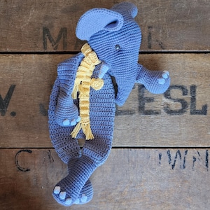 Crochet Elephant Ragdoll Pattern: Amigurumi Snuggler (PDF Pattern)