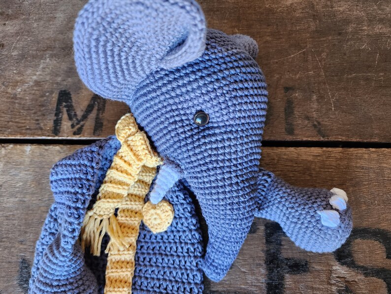 Crochet Pattern: Eddy Elephant, Melly Teddy Ragdoll, cute amigurumi elephant, easy to make elephant lovey, elephant snuggler image 9