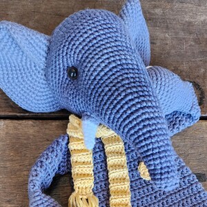 Crochet Pattern: Eddy Elephant, Melly Teddy Ragdoll, cute amigurumi elephant, easy to make elephant lovey, elephant snuggler image 5