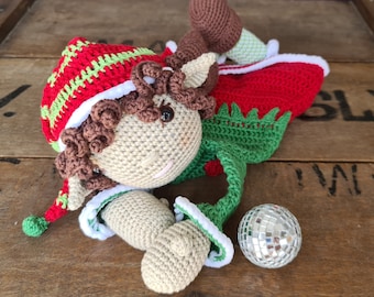 Crochet pattern: elf ragdoll, cute amigurumi, easy to make crochet doll lovey, baby shower gift