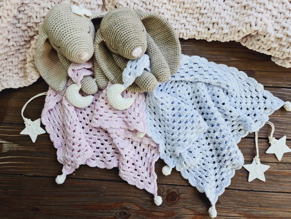 Bunny Blanket Lovey Blanket Crochet Pattern Crochet Pattern