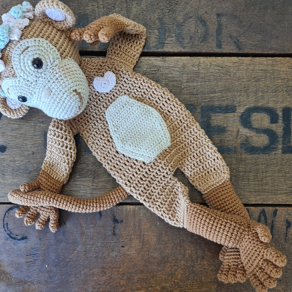 Crochet Pattern: Matilda Monkey, Melly Teddy Ragdoll, cute amigurumi monkey ragdoll, easy to make monkey lovey, monkey snuggler