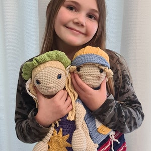 Crochet Pattern: Sunshine Kids, Melly Teddy Ragdoll, cute amigurumi girl & boy ragdoll, easy to make boy lovey, girl snuggler image 3