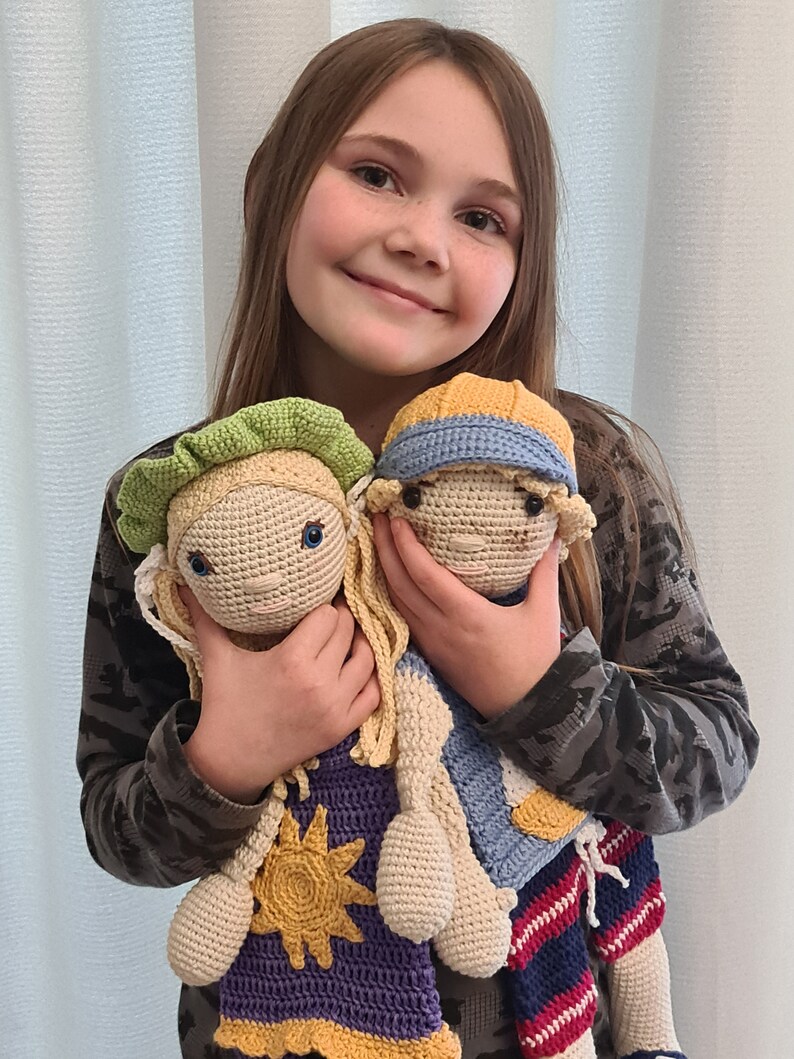 Crochet Pattern: Sunshine Kids, Melly Teddy Ragdoll, cute amigurumi girl & boy ragdoll, easy to make boy lovey, girl snuggler image 3