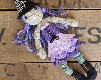 Crochet Pattern: Halloween Witch Amigurumi Doll (PDF Pattern)