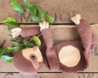 Crochet Pattern: Sally Sloth Ragdoll Amigurumi (PDF Pattern)