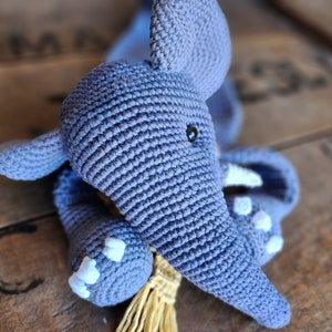 Crochet Pattern: Eddy Elephant, Melly Teddy Ragdoll, cute amigurumi elephant, easy to make elephant lovey, elephant snuggler image 7