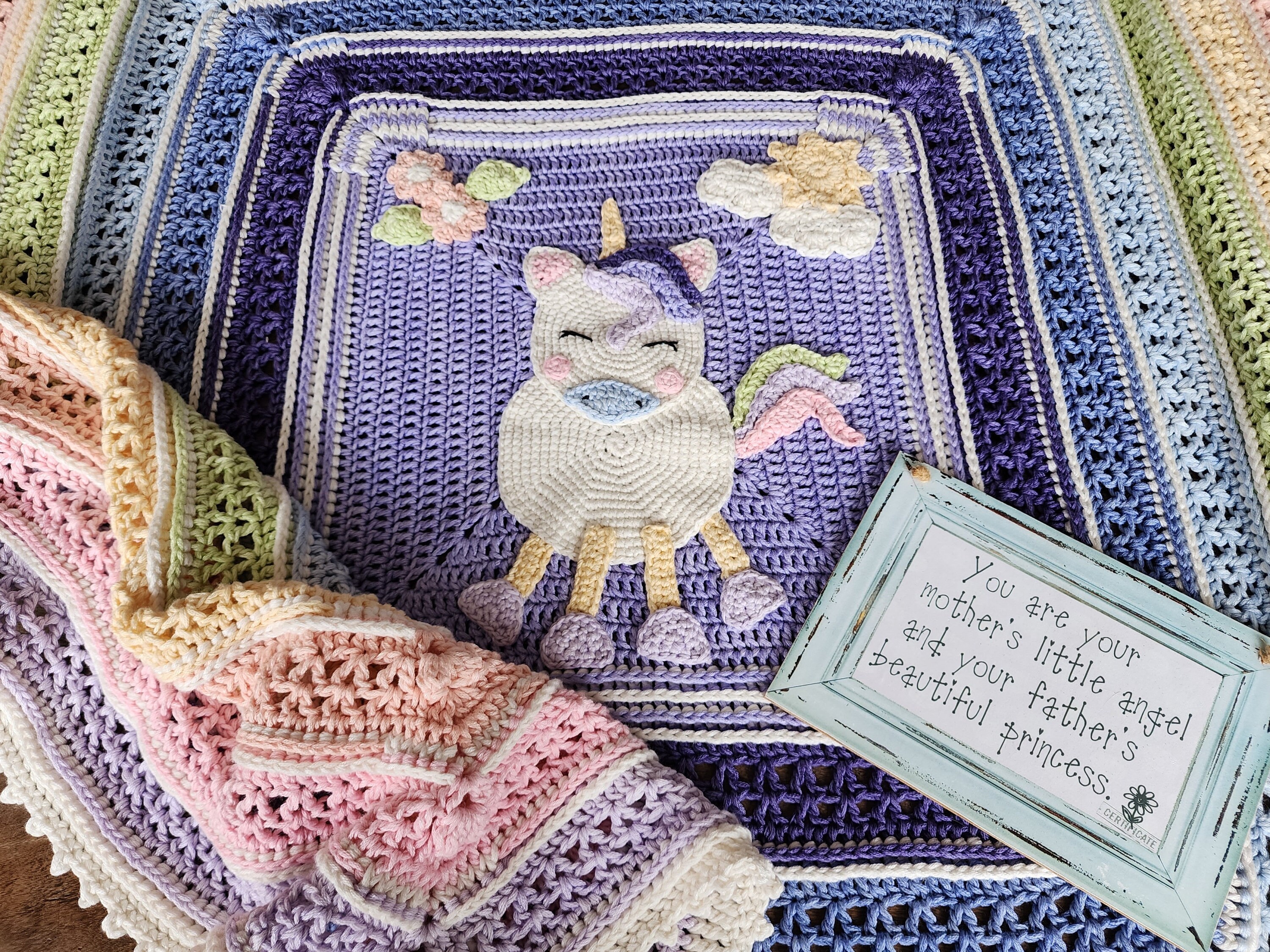 Unicorn dreams blanket crochet pattern hotsell