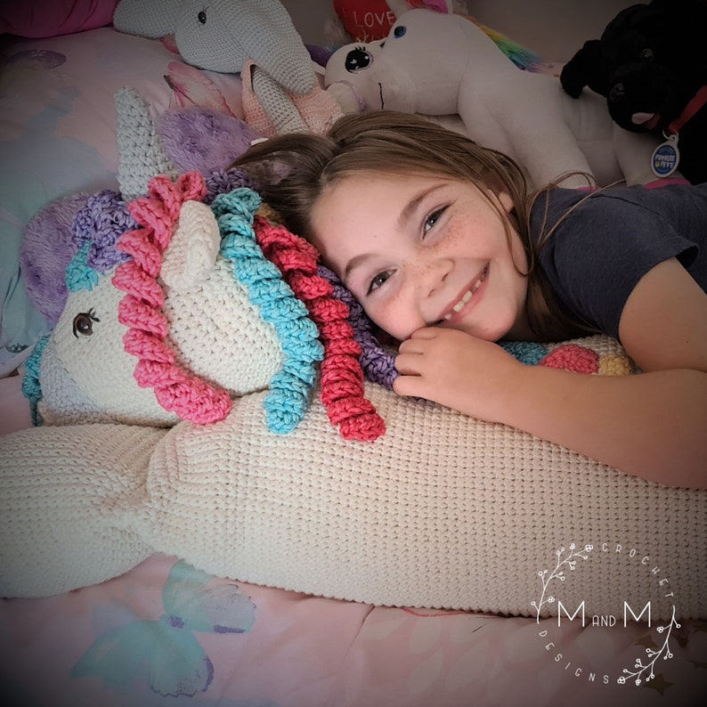 Crochet Pattern Unicorn Pillow Large Unicorn Amigurumi Etsy