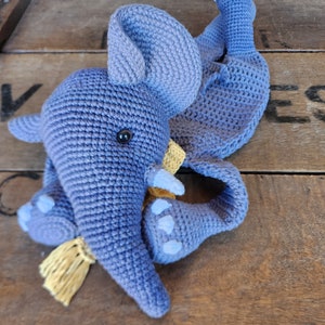 Crochet Pattern: Eddy Elephant, Melly Teddy Ragdoll, cute amigurumi elephant, easy to make elephant lovey, elephant snuggler image 8
