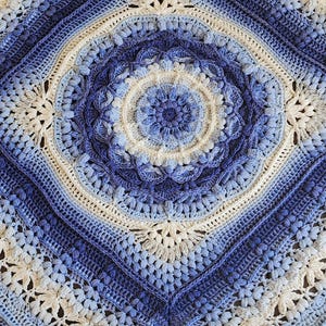 Crochet Blanket Pattern: Madisons Rainbow Baby Blanket, crochet baby blanket, crochet mandala, full video tutorial, perfect baby shower gift