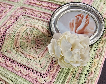 Crochet Pattern: Sweet Dreams Baby Blanket, crochet baby blanket, crochet lapghan, crochet throw, baby shower gift