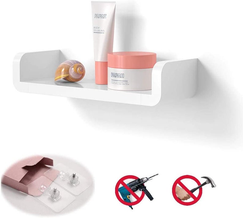 Adhesive Floating Shelves NonDrilling Set of 3 Display Etsy