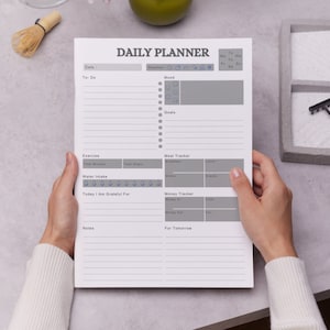 Simplified Daily Agenda, Effective To-Do List, Productivity Boost,Daily Planner Printable, Daily To Do List, One Page Daily Planner