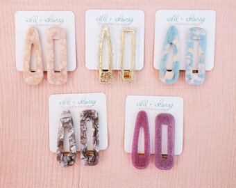 RESIN HAIR CLIPS, Assorted