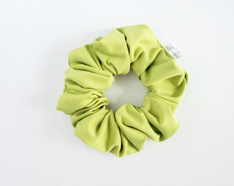 Light Green Solid Colour Scrunchie, CLASSIC
