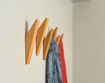 Handmade Minimalist Wall Hanger - Natural Wood Necklace Rack - Wall Decor and Organization - Unique Home Accessory