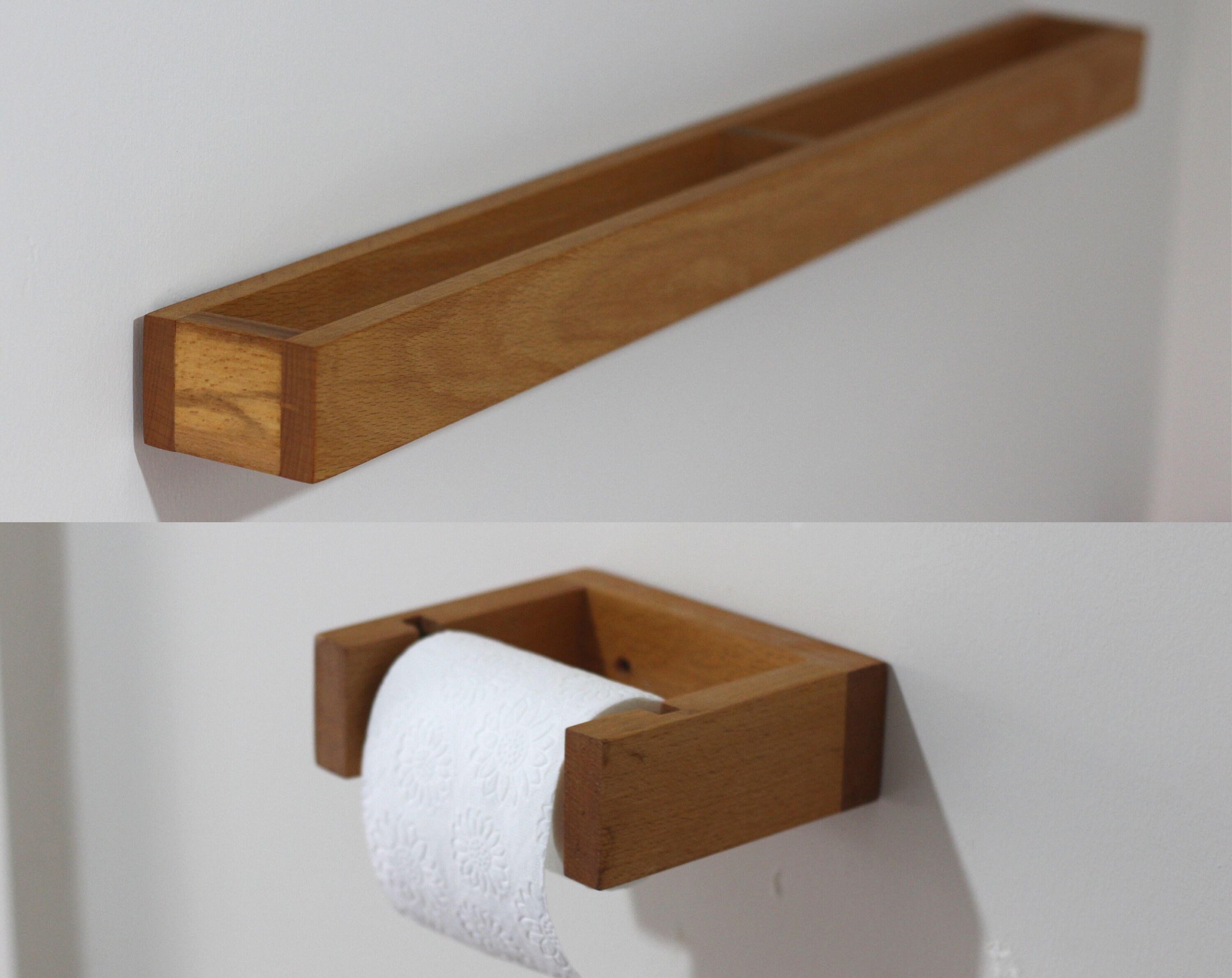 Handmade Wooden Bathroom Set Wooden Towel Holder Bathroom Etsy