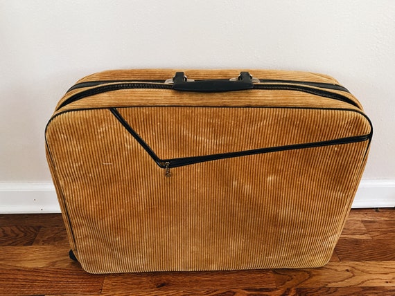 Vintage Corduroy Suitcase