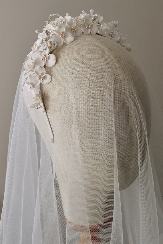 Vintage fiore e foglia matrimonio corona di perle fascia a strati accessori per capelli da sposa in oro per le donne pezzo di capelli diademi fatti a mano  320