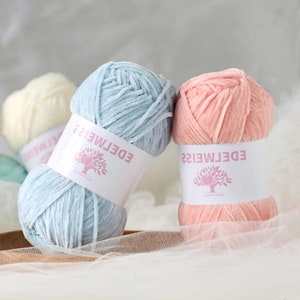 2mm Soft Chenille Yarn, 40g Crochet Velvet Yarn, Velvet Yarn for Crafting & Amigurumi, Chunky Yarn, Velvet Knitting Yarn, Crochet Materials