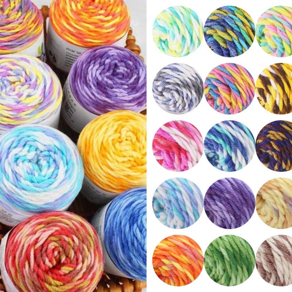 5 Ply Multicolor Milk Cotton Yarn, 45g Cake Yarn for Crafting & Amigurumi, Macrame Milk Cotton Yarn, High Quality Knitting Yarn, Baby Yarn