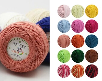 3 Ply Cotton Yarn, 50 Grams Soft Crochet Yarn, High Quality Cotton Yarn for Knitting and Amigurumi, Beginners Handcraft Lace Yarn with Hook