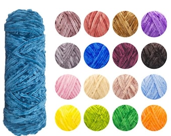Soft Crochet Velvet Yarn, 100 Grams Premium Yarn, High Quality Knitted Wool Yarn, Yarn for Amigurumi and Crafting, Crochet Bag DIY Materials
