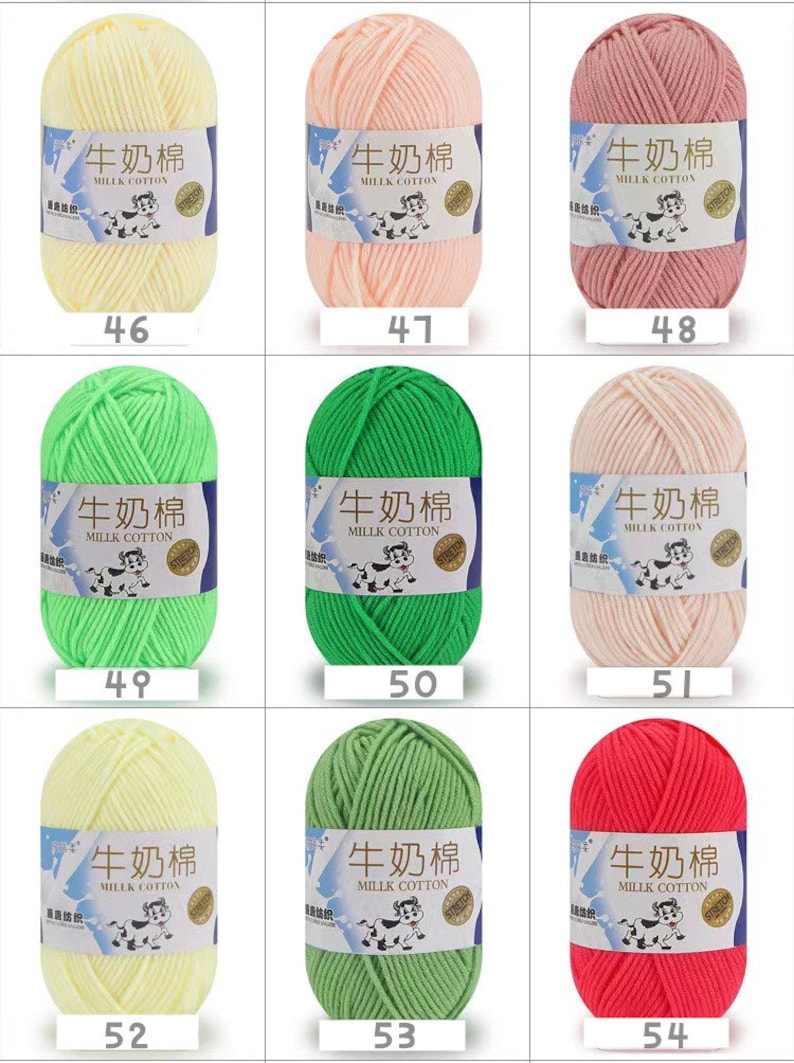 5 Ply Milk Cotton Yarn Soft Cotton Yarn 50 Grams Milk Cotton Etsy