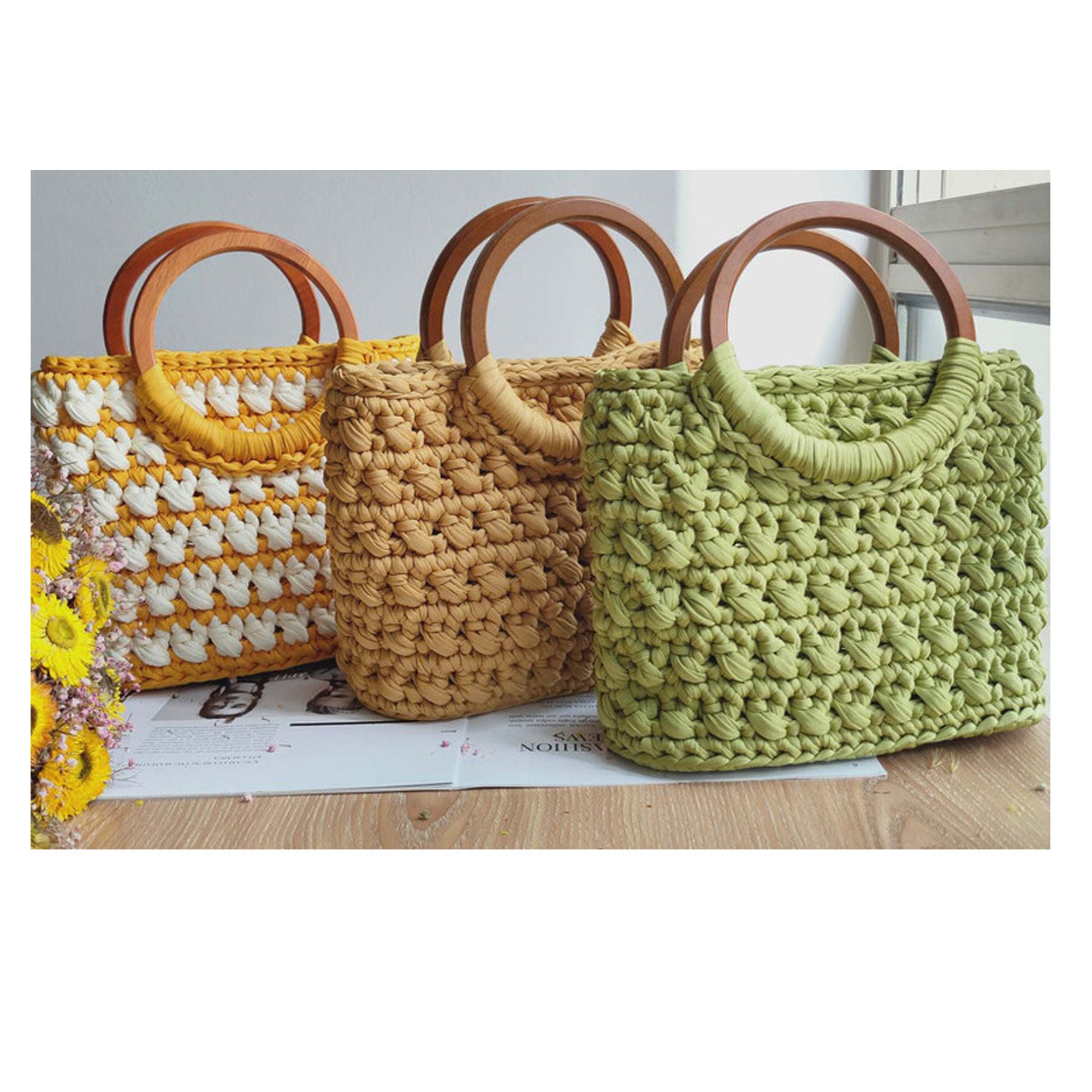 Bolso retro bolsos de punto hechos a mano bolsos tejidos a Etsy