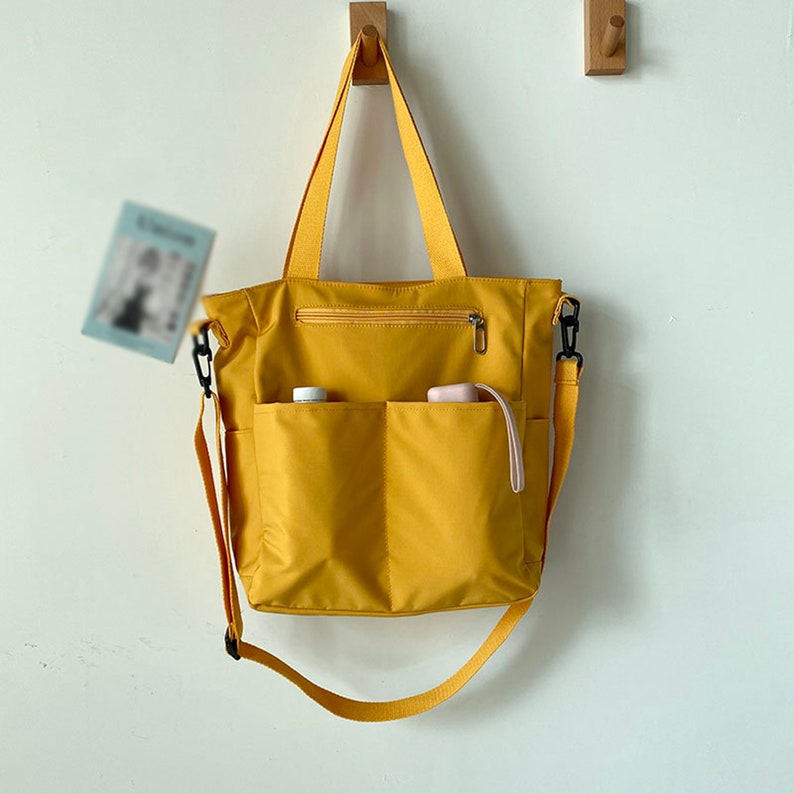 Blauwe werktas, casual werktas, canvas waterdichte tas, laptoptas, werktas voor vrouwen, werk & school, beste cadeau voor haar Yellow