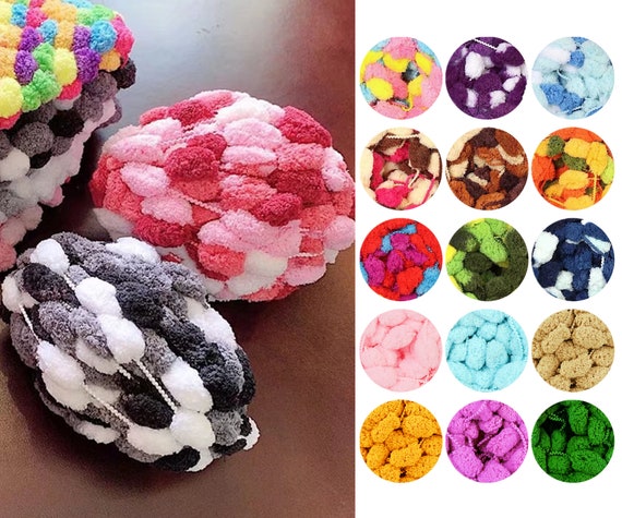 130 Grams Multicolor Chunky Ball Yarn, 25m Soft Chunky Yarn, Crochet Yarn  for Arm Knitting and Crafting, Chunky Blanket Yarn, Polyester Yarn 