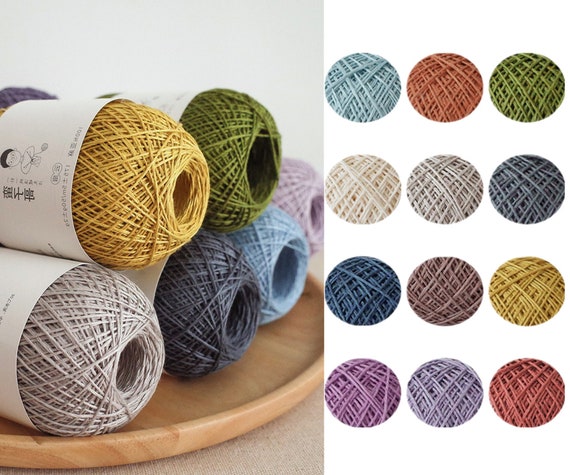 50g Linen Lace Yarn, 100% Linen Crochet Yarn, Summer Lace Yarn for Crafts &  Knitting, Lace Weight Yarn, Lace Linen Yarn for Shawls, Coasters 