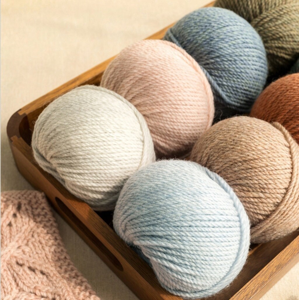 Knitted Yarn Skeins Handcrafting Cotton Yarns 50g Crocheting Yarn Soft  Medium Thick Skeins Sweater Scarf Knitting Warm Wool Tools 2 Rolls White