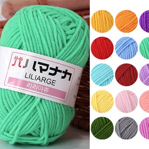 4 Ply Milk Cotton Yarn, 25 Grams Amigurumi Yarn, Crochet Cotton Yarn for Knitting and Crafts, Soft Milk Cotton Yarn, Doll Crochet Milk Yarn