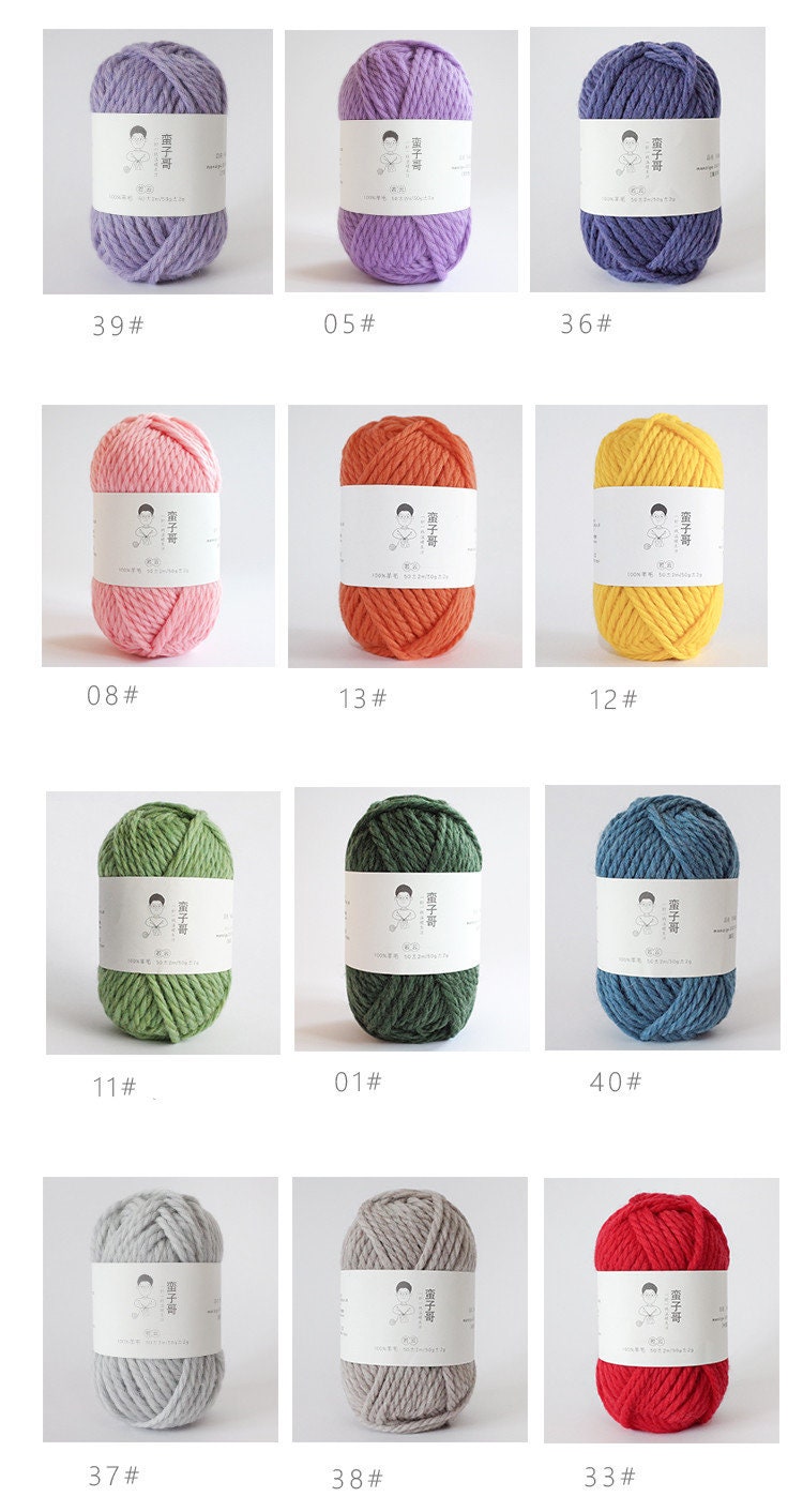 100 Wool Yarn 50g Chunky Crochet Yarn Amigurumi Wool Yarn Etsy