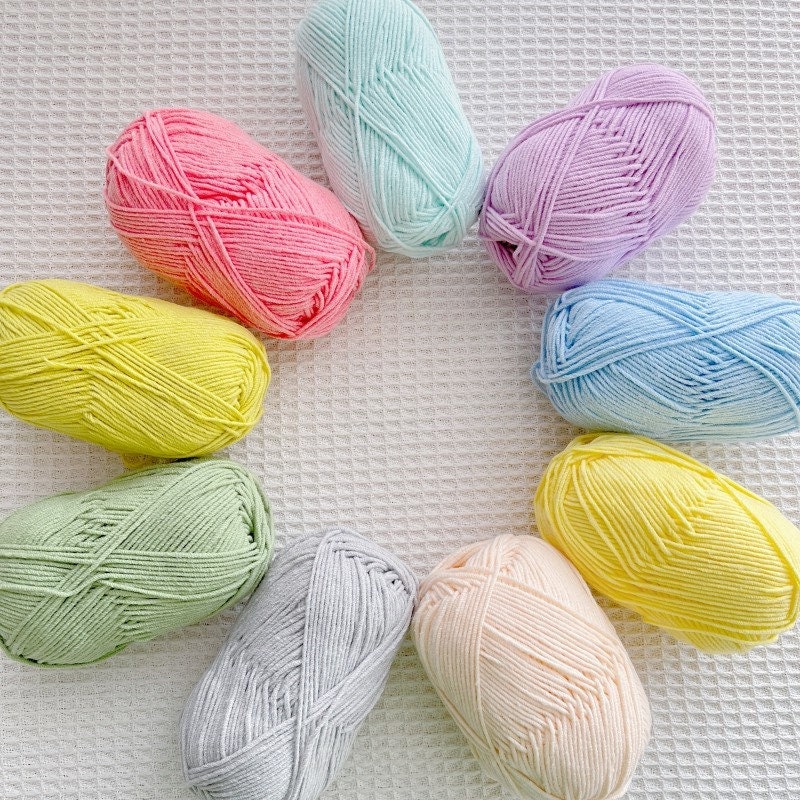 50g Milk Cotton Yarn Comfortable Wool Blended Thread Apparel Sewing Yarn  Hand Knitting Scarf Hat Crochet Yarn
