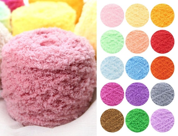 50g/ball Dyed Coral Fleece Soft Baby Yarn Polyester Craft for Hand