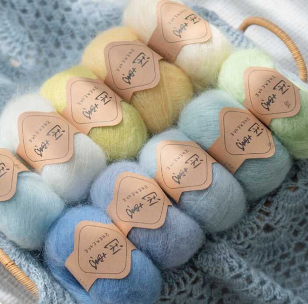 20 Grams Mohair Yarn, Premium Kid Mohair Yarn, Soft Crochet Mohair Yarn