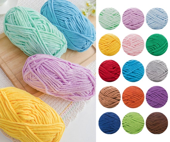 100G 1 Ply Soft Milk Cotton Polyester Blended Yarn Hand Knitting
