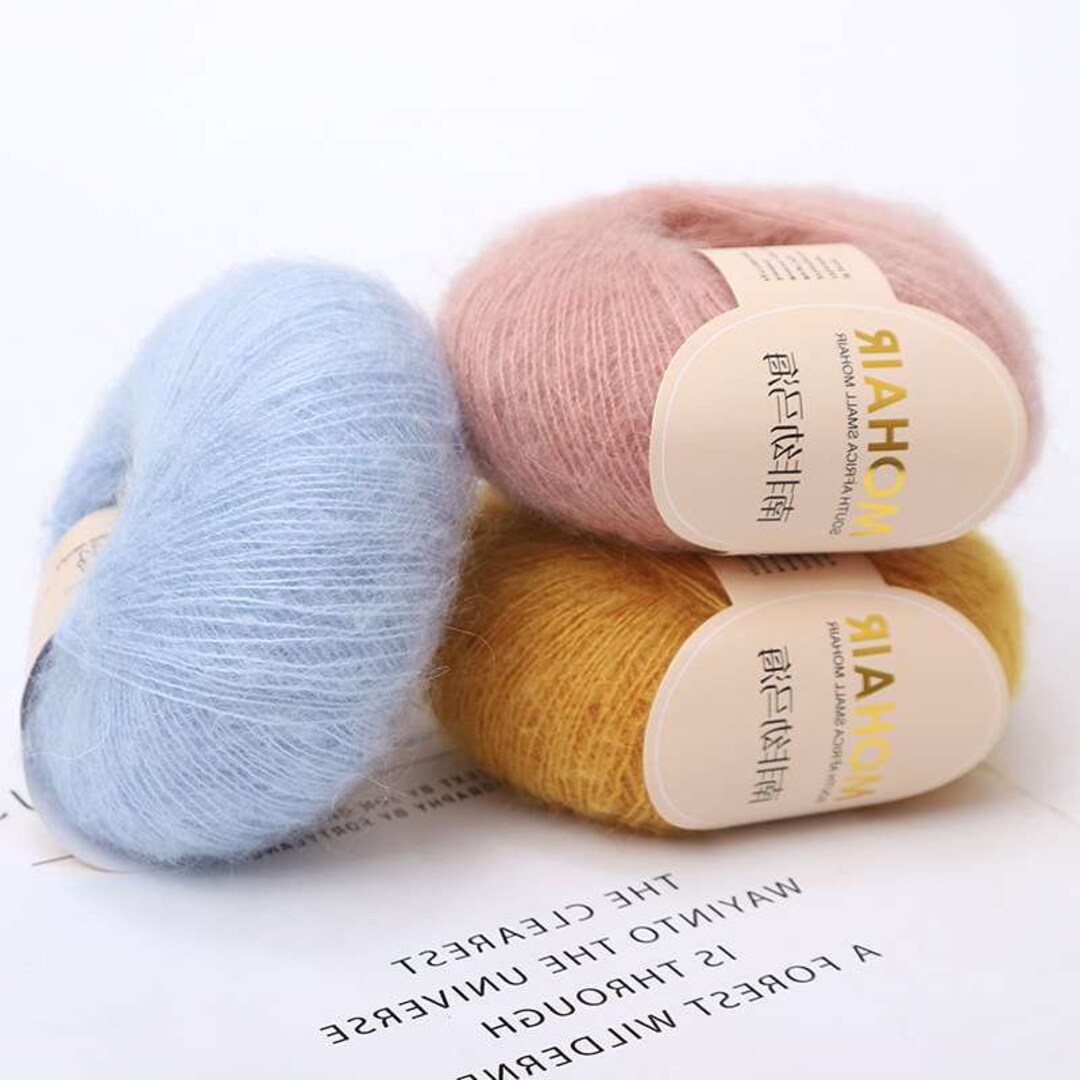 20g Mohair Yarn, 200m Kid Mohair Yarn, Soft Mohair Yarn for Crafting
