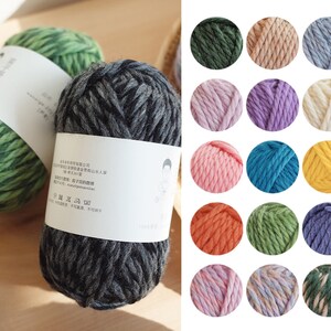 100% Wool Yarn, 50g Chunky Crochet Yarn, Amigurumi Wool Yarn, 50 Meters Soft Wool Yarn for Knitting and Crafts, Baby Wool Yarn, Doll Yarn