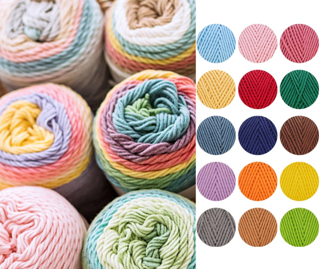5 Ply Solid Color Cake Yarn 100g/192m Crochet Cotton Yarn - Etsy